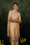 Zahraé Mellow Gold Dupion Silk Kurta Set