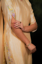 Zahraé Mellow Gold Dupion Silk Kurta Set