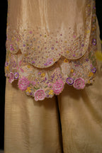 Zahraé Mellow Gold Dupion Silk Kurta Set