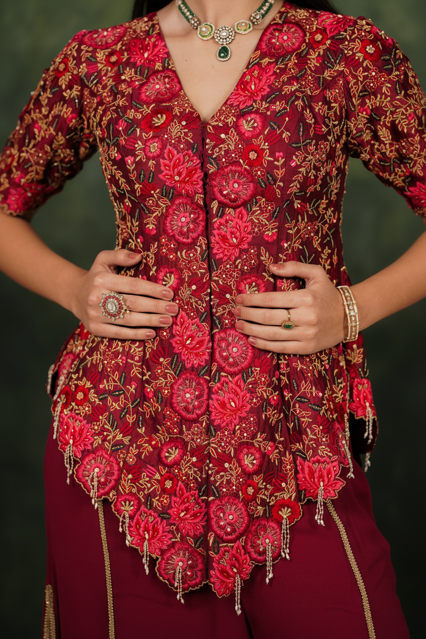 Resized embroidered kurta image